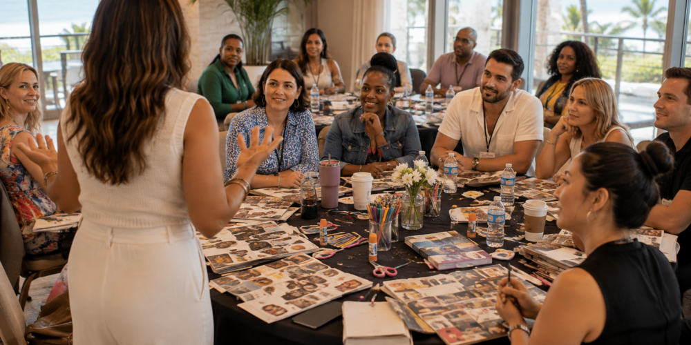 Guest speaker addressing members at a hosted meetup